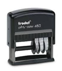 Trodat Printy 4813 dátumbélyegző ( 26 X 9 mm) lenyomattal  ISO (3.8mm)